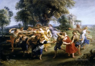 ピーター・パウル・ルーベンス Painting - イタリアの村人の踊り ピーター・パウル・ルーベンス